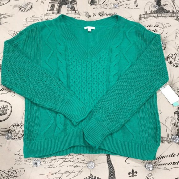 Abound Cable Knit V-Neck Pullover - Picture 3 of 4